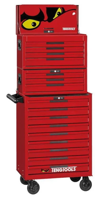 Tengtools - VERKTØYSETT 1033 DELER TENG TOOLS RØD 26 TOMMER
