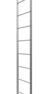 VEGG-/TAKSTIGE W.STEPS STÅL METALL 2,4M